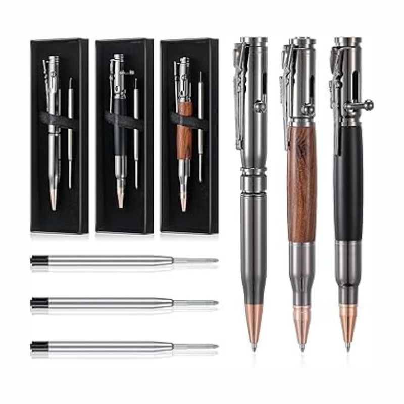 Bullet Pens for Men Bolt Pen Bullet Pen for Pen Lover (3Pc Sets)